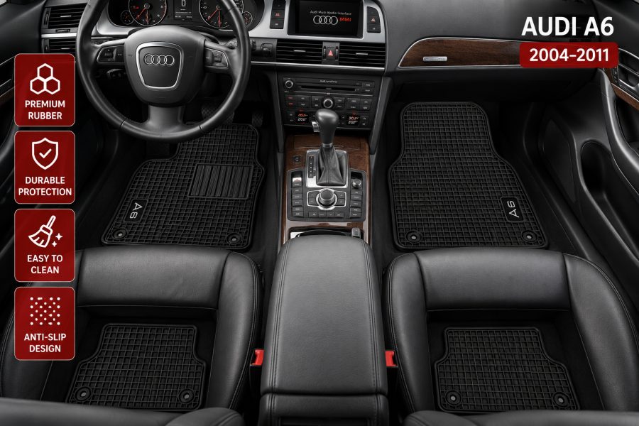[Floor-Mats] KingMats mbulesat e dyshemesë për Audi A6 2004–2011 –