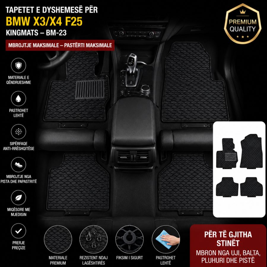 [Floor-Mats] KingMats Tapetet e dyshemesë për BMW X3/X4 F25 –