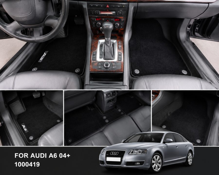 [Floor-Mats] Tapetet e dyshemesë për Audi A6 04+ – 1000419