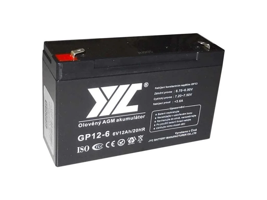 JYC GP12-6 6V 12Ah BATERIA –