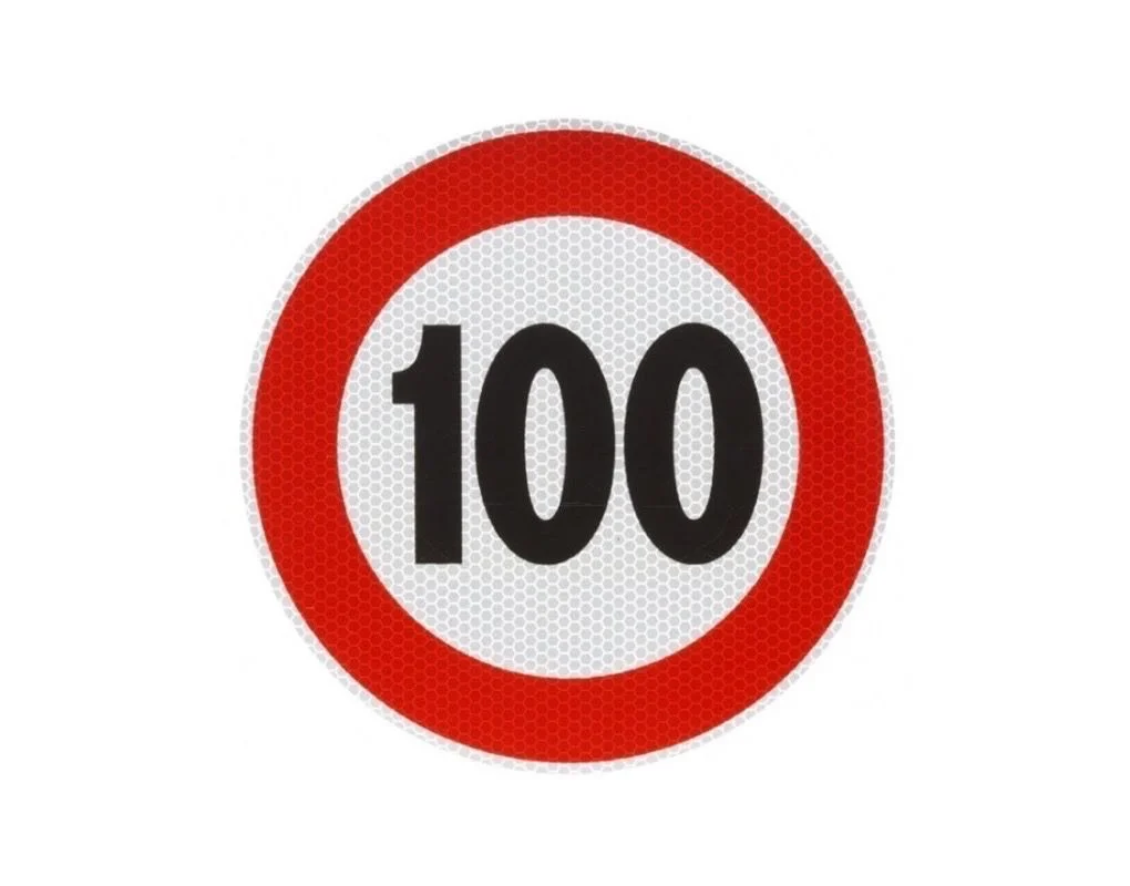 Stiker – Kufiri i shpejtësisë 100 km/h – Ø160 mm – Emark – WC-171267