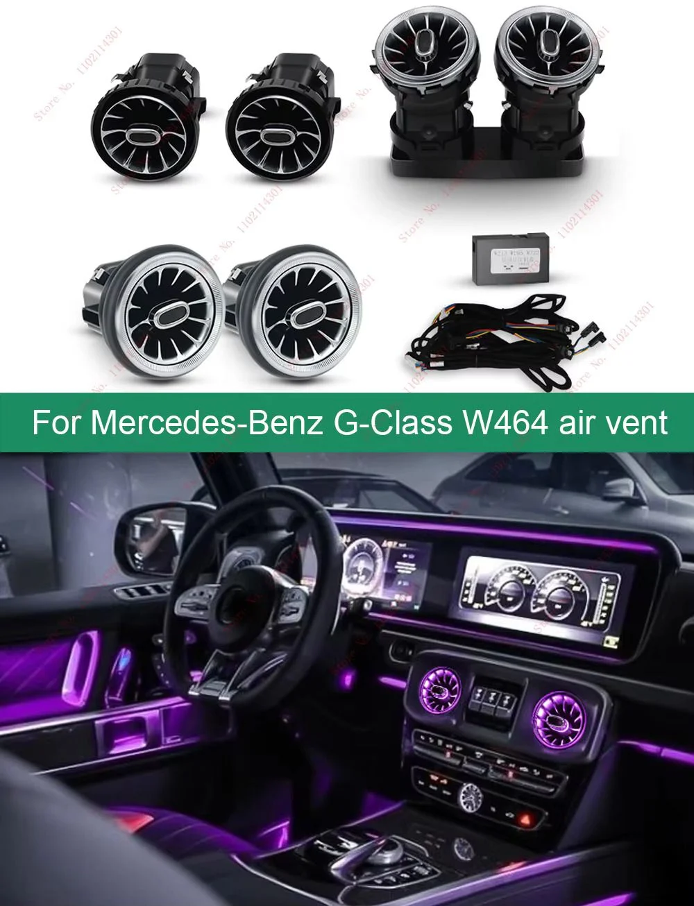 LED AMBIENT W464 VENTILACIONI I AJrit 64 NGJYRA –
